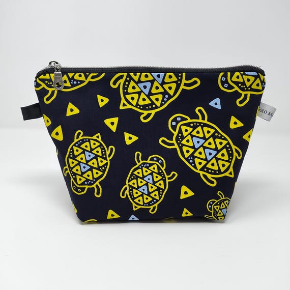 Saburete Cotton Fabric Makeup Bag, Lined