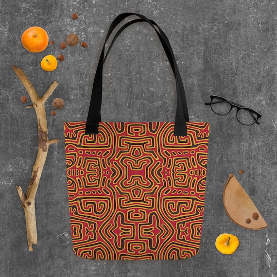 Abstract Mola Print Tote Bag