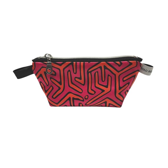 Mola Print Mini Makeup Bag, Lined