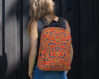 Abstract Mola Print Backpack