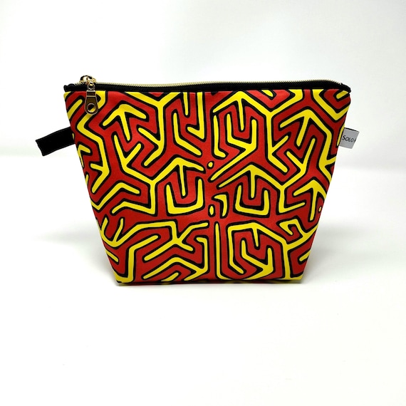 Mola Print Makeup Bag, Lined