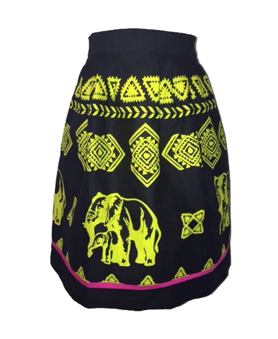 A-line Skirt with Piping Detail at the Hem