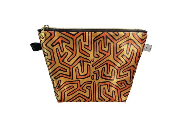 Mola Print Makeup Bag, Lined