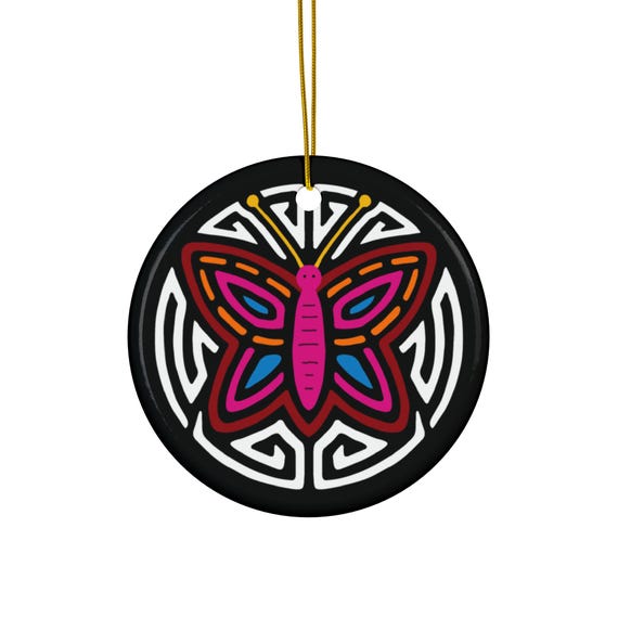 Ceramic Butterfly Ornament, Colorful Butterfly Decoration, Holiday Gift, Home Decor, Seasonal Ornament, Eco-Friendly Gift