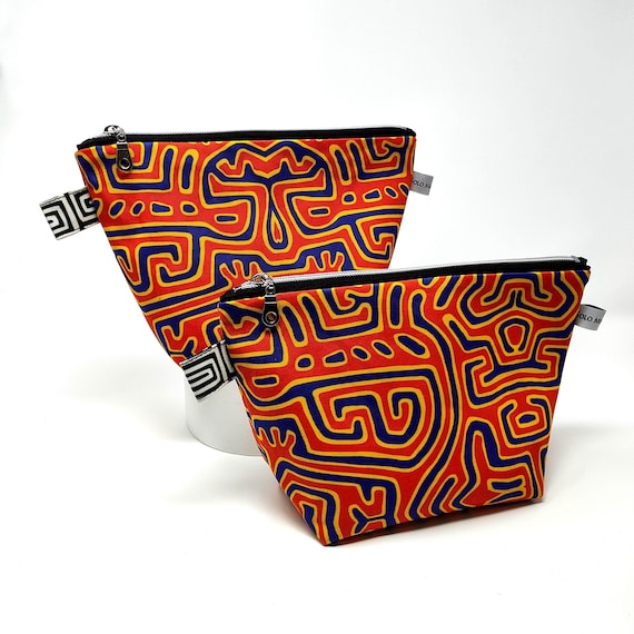 Mola Print Makeup Bag, Lined