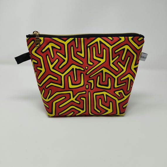 Mola Print Makeup Bag, Lined