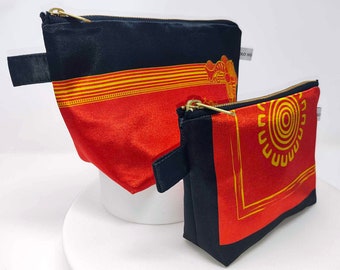 Set of 2 Zippered Makeup Bags