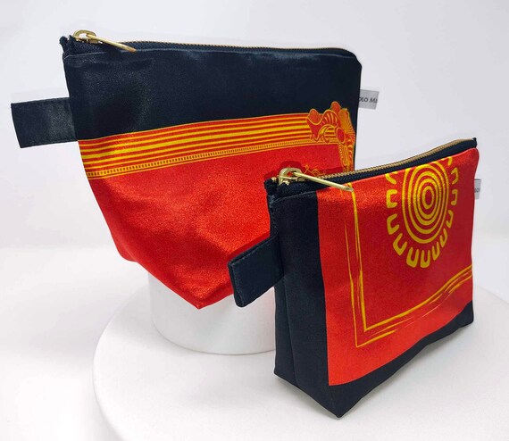 Set of 2 Zippered Makeup Bags