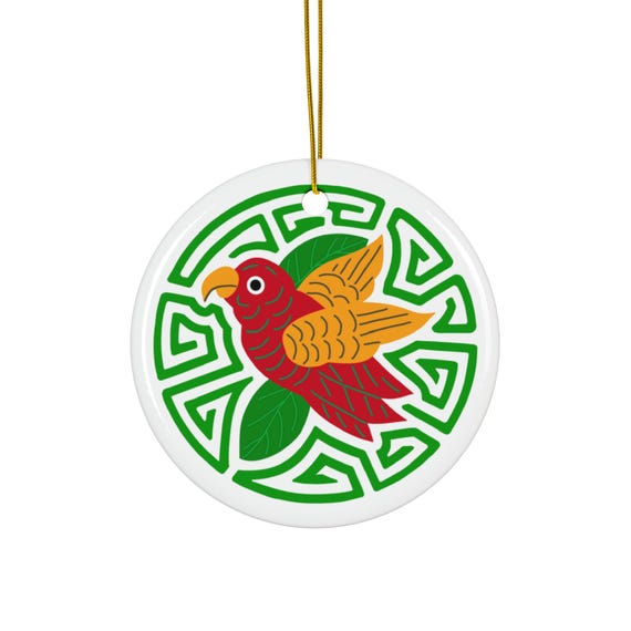 Colorful Parakeet Mola Ornament