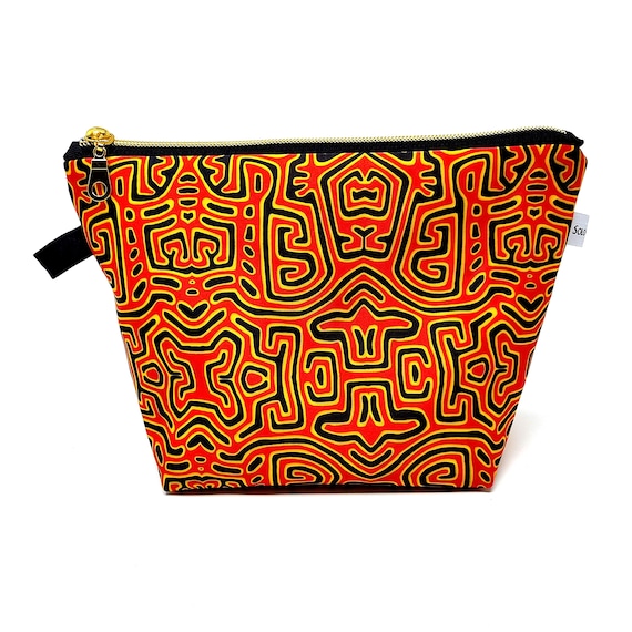 Mola Print Makeup Bag, Lined