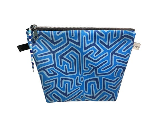 Mola Print Makeup Bag, Lined