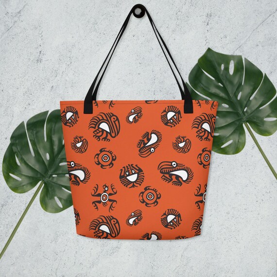 Pre-columbian Art Tote Bag, Terracotta