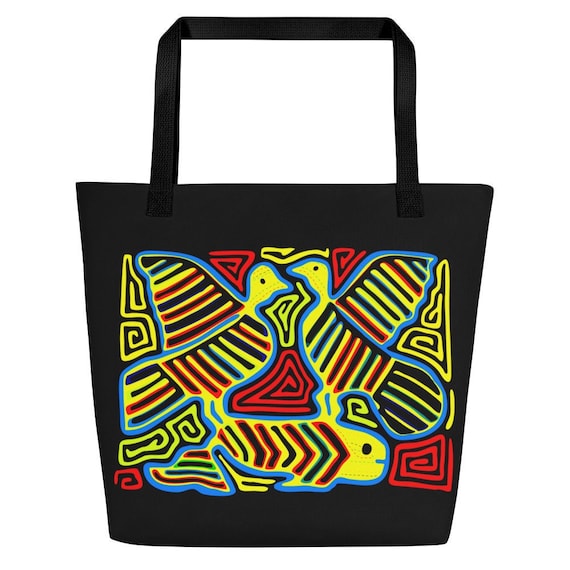 Dove Mola Print Large Tote Bag