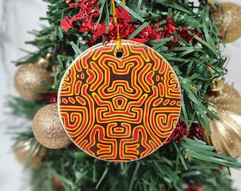 Panama Mola Ceramic Ornament