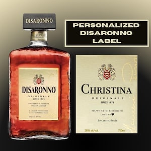Etichetta Disaronno personalizzata