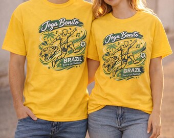 Brazil Soccer T-Shirt, Joga Bonito Shirt, Brazil Football Tee, Brazilian Soccer Shirt, World Cup Brazil Tee, Soccer Fan Gift