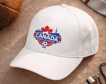 Canada Soccer Hat, Canada World Cup Cap, Canadian Soccer Fan Hat, Vintage Canada Dad Hat, Football Cap Canada, Gift for Soccer Lovers