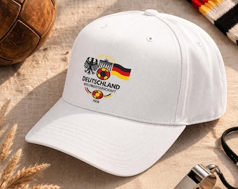 Germany Soccer Hat, Deutschland Football Cap, Germany World Cup Hat, German Soccer Dad Hat, Vintage Germany Cap, Gift for Football Fans