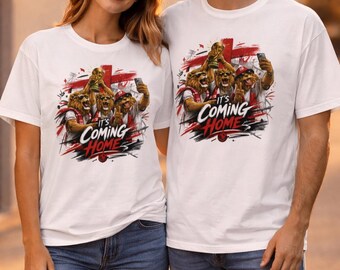 Its Coming Home Shirt, England Soccer Fan T-Shirt, Football Supporter Tee, Lion Graphic Shirt, World Cup Fan Shirt, Gift for Football Fans