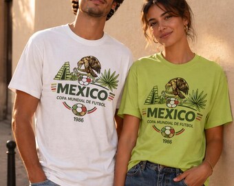 Mexico Soccer T-Shirt, Mexico World Cup 1986 Tee, Vintage Mexico Football Shirt, Mexican Soccer Fan Tee, Mexico Graphic Shirt, Unisex