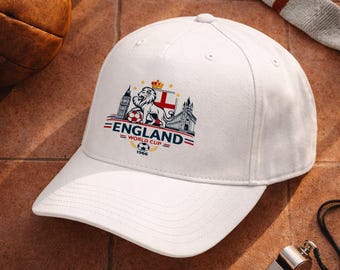 England Soccer Hat 1966, England World Cup Cap, English Football Hat, Vintage England Dad Hat, Three Lions Cap, Gift for Soccer Fans