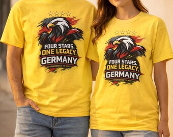 Germany Soccer Shirt Four Stars One Legacy, German Football T-Shirt, Deutschland Fan Shirt, Eagle Graphic Tee, World Cup Fan Gift