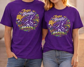 Brazil Soccer Shirt Joga Bonito, Brazil Football T-Shirt, Brazilian Soccer Tee, World Cup Brazil Shirt, Football Fan Gift, Streetwear Soccer