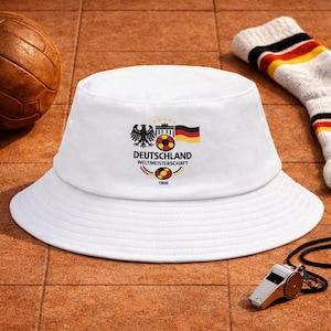 Germany Bucket Hat 1990 World Cup, Deutschland Hat, German Soccer Fan Cap, Football Streetwear, Vintage Champion Style Gift
