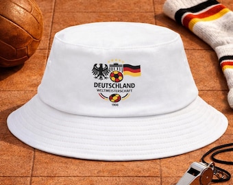 Germany Bucket Hat 1990 World Cup, Deutschland Hat, German Soccer Fan Cap, Football Streetwear, Vintage Champion Style Gift