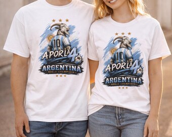 Argentina Soccer Shirt A Por La 4, Argentina World Cup Shirt, Messi Inspired GOAT Shirt, Argentina Football Tee, World Champions Shirt