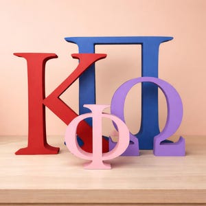 Fraternity Sorority Greek Letters, Multiple Sizes and Colors, Free Standing Personalized Rush Gifts Big Littles