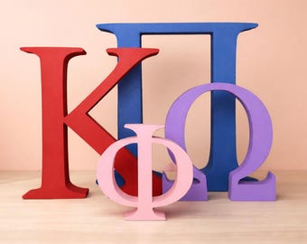 Greek Letters, Fraternity Sorority Decor, Self-Standing Personalized Gifts