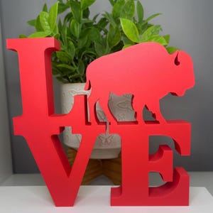 Buffalove Sign Buffalo NY Home Decor Buffalo Love Shelf Sitter 3D Printed 716 Gifts House Warming Gifts