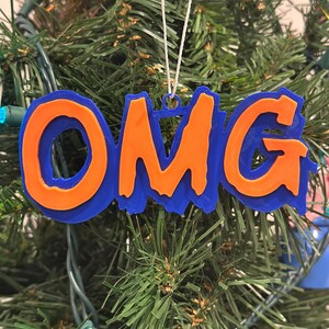 OMG Mets Ornament, 3D New York OMG Memorabilia Sign Baseball Ornaments Gifts, Classic Vintage Christmas Hanging Ornament Xmas Tree Decor, OMG Mets Sign Unique Classic Modern Baseball Ornament (2