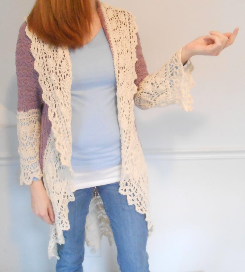 Lace Knit Shrug DIY Womens Sweater Pattern Bridal Shrug Etsy