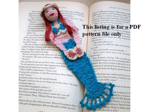 Mermaid Crochet Bookmark/decoration Pattern, Mermaid Pattern