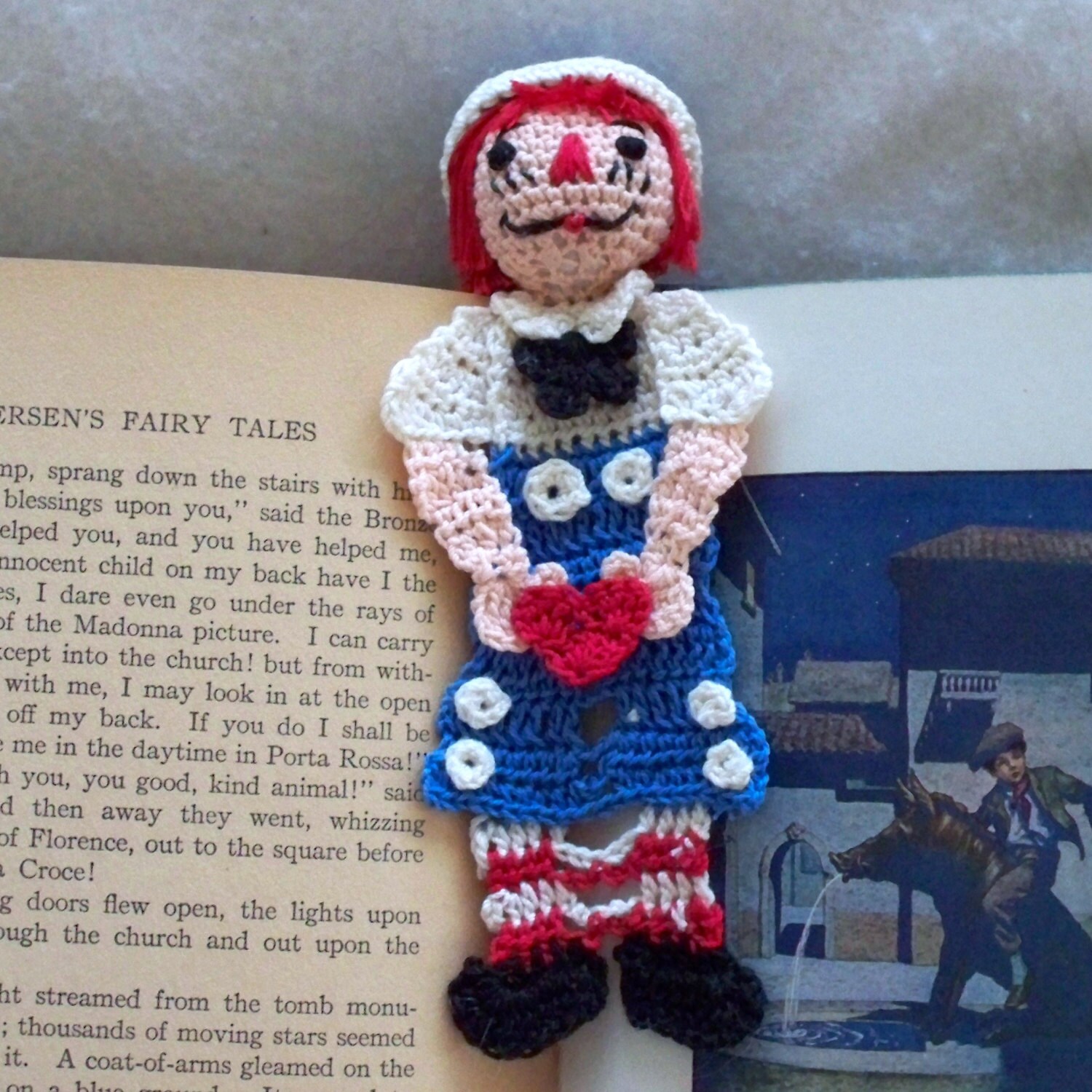 Raggedy Ann and Andy Crochet Bookmark Pattern Set, Raggedy Ann and Andy ...