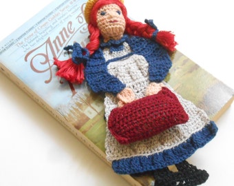 Anne of Green Gables thread crochet pattern, shadow box art DIY, unique bookmark instructions, readers gift,  library decor crochet pattern,