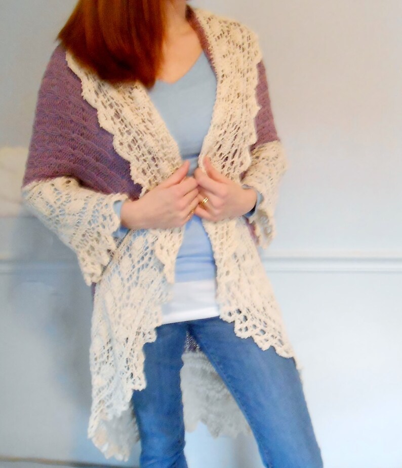 Lace Knit Shrug DIY Womens Sweater Pattern Bridal Shrug Etsy