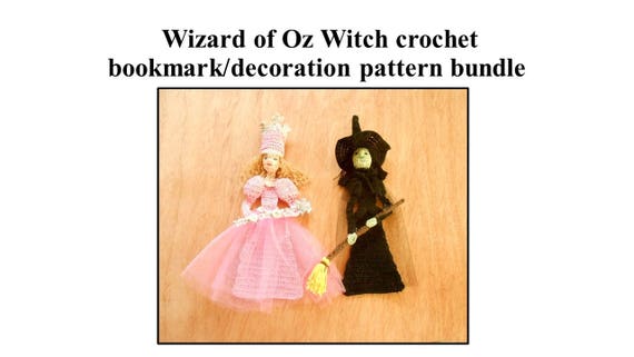 Witches Crochet Bookmark Decoration Pattern Wizard Of Oz Etsy