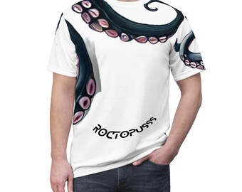 Octopus Art Unisex Tee: Marine Life All-Over Print