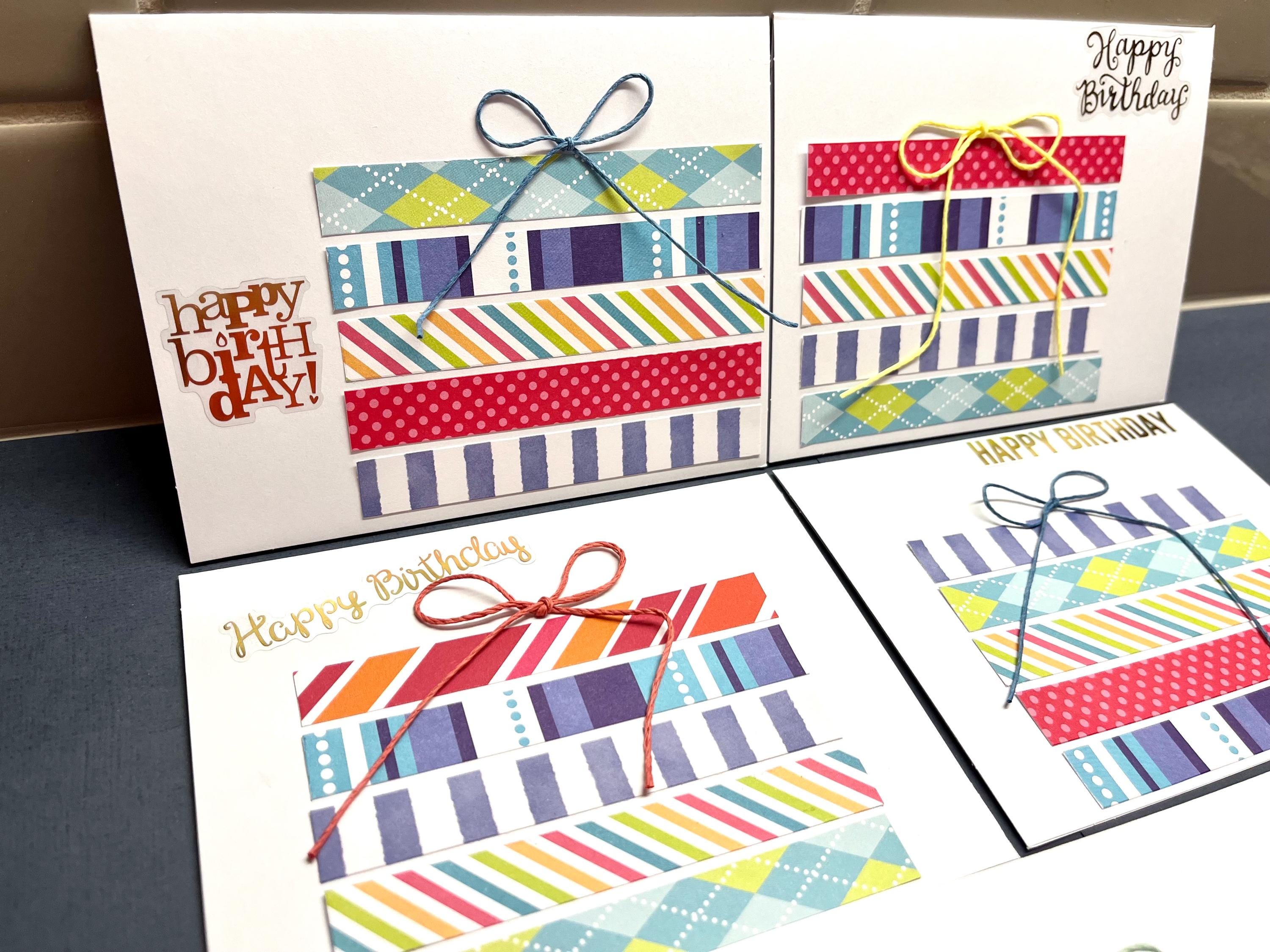 Happy Birthday Notecards, Blank Birthday, Set of 5 Blank Folded Cards ...