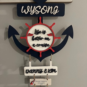 Life is Better on a Cruise | Customizable Cruise Door Sign & Tags | Nautical Home Decor | Cruise Door Decoration | Avid Cruiser Perfect Gift