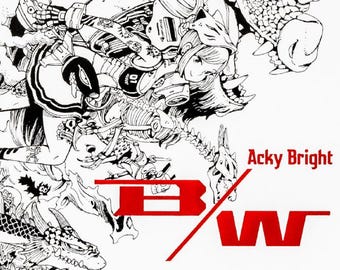 Acky Bright Artbook : B/W - Japanese Rakugaki Art Book / Artworks