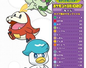 POCKET MONSTERS ILLUSTRATED GUIDE 18枚セット Pokemon Illustrated Book Of Pocket Monsters Character Art