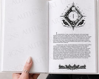 Paquete de 30 encabezados de capítulo en formato PNG, además de un contador de páginas correspondiente, plantilla en blanco (descarga digital instantánea), editable, fondos transparentes.