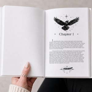 Decorative Book Chapter Headers | Novel, Ebook Publish & SelfPublish Graphics Set |  Art for Books  |  Illustrations  | Fantasy, | Bird