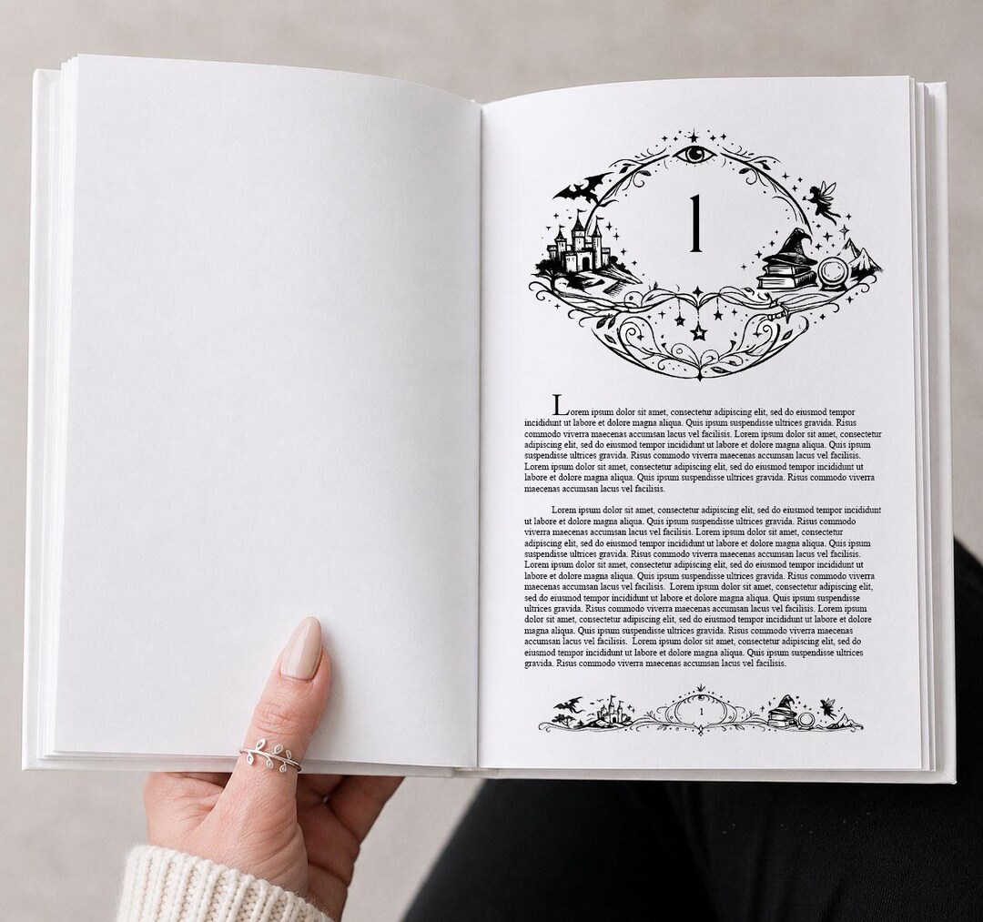 30 Decorative Book Chapter Headers Set Designs | Novel, Ebook Publish ...