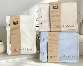 Blank Fabric Sketchbook - Handmade Fabric Sketchbook, Diy Canvas Notebook, Canvas Notebook For Embroidery Practice, A Gift For Mom