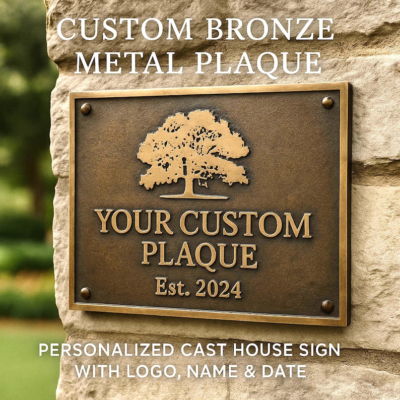 Custom personalized address sign for new home metal house number
